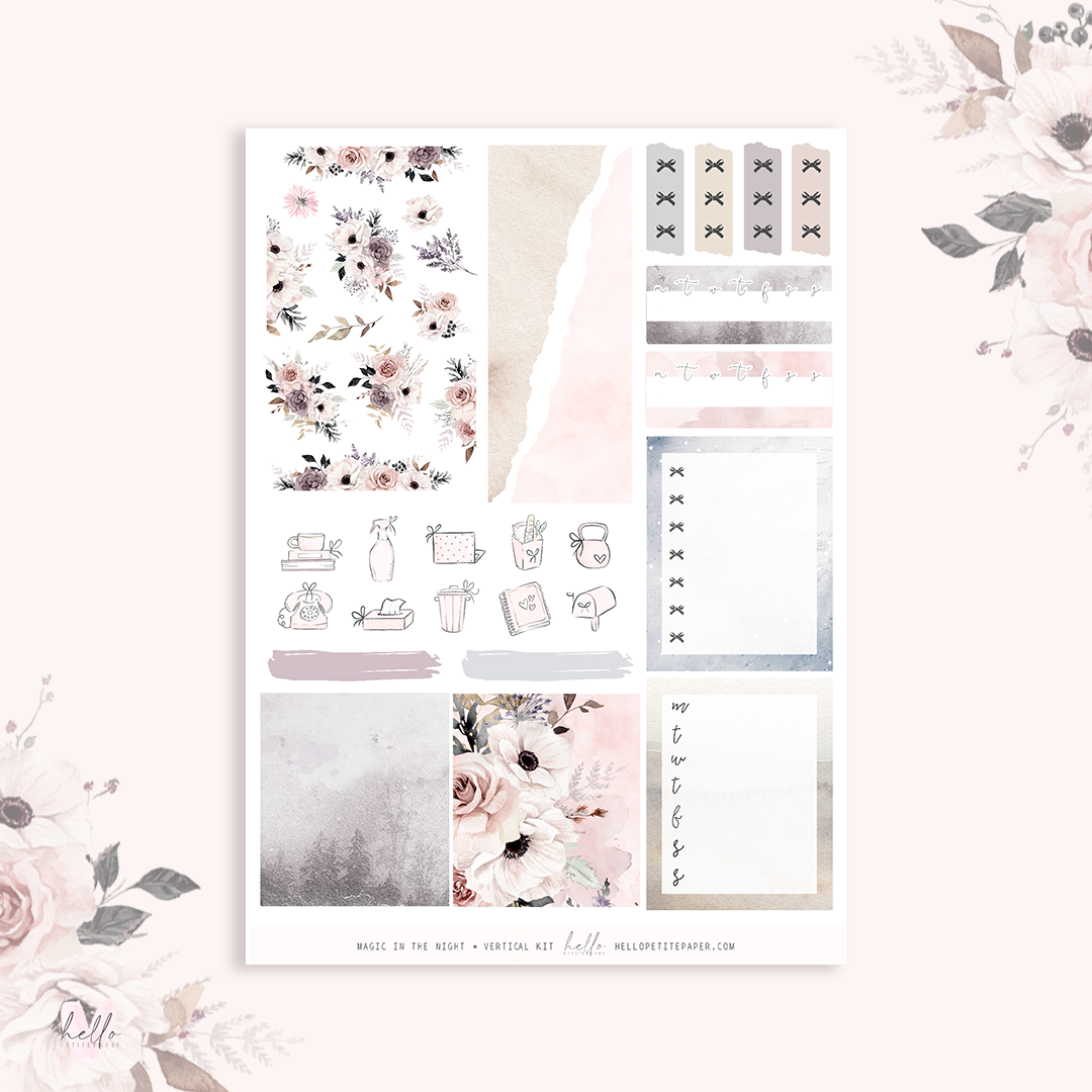 Magic in the night - planner sticker kit