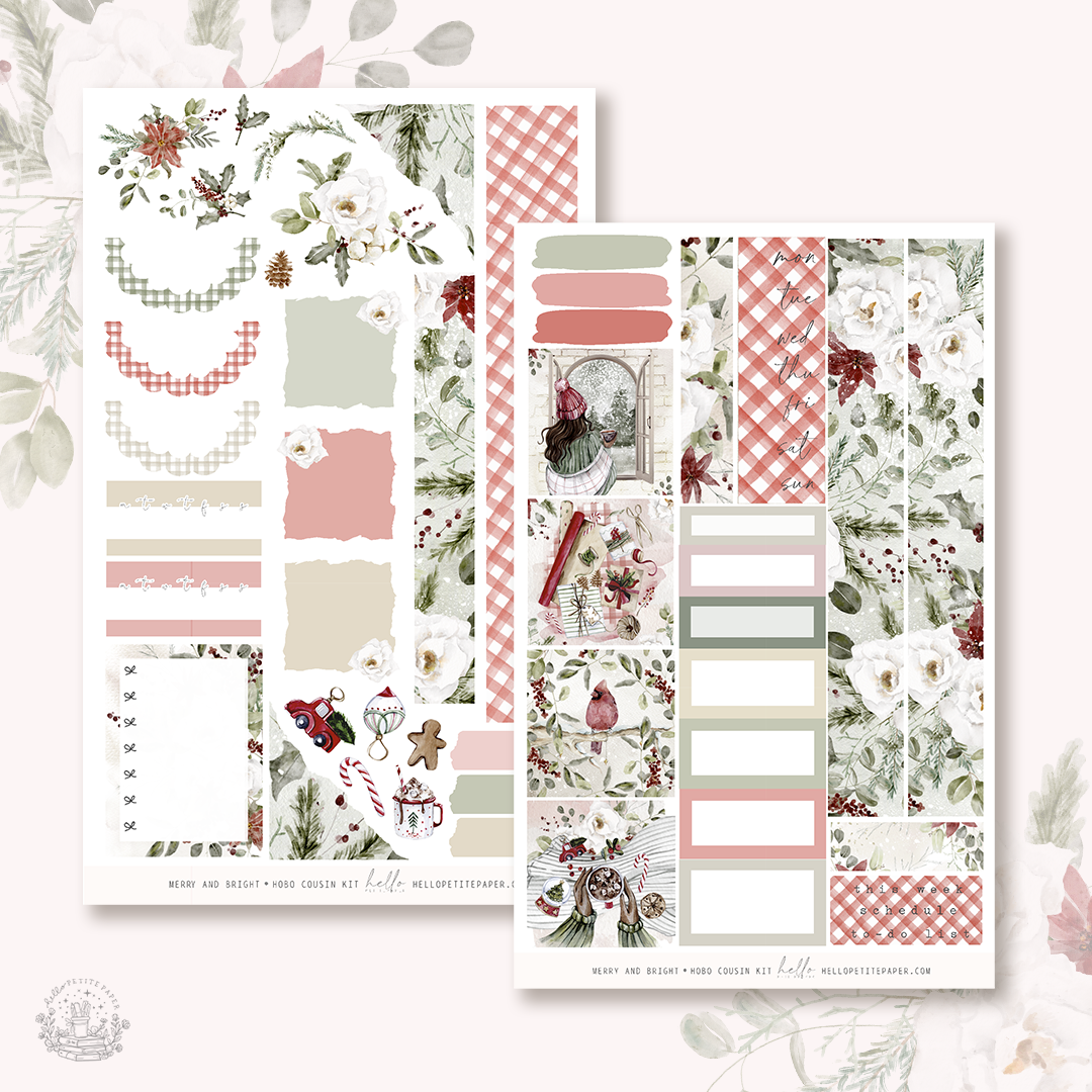 Merry and Bright - Hobonichi Cousin Sticker Kit