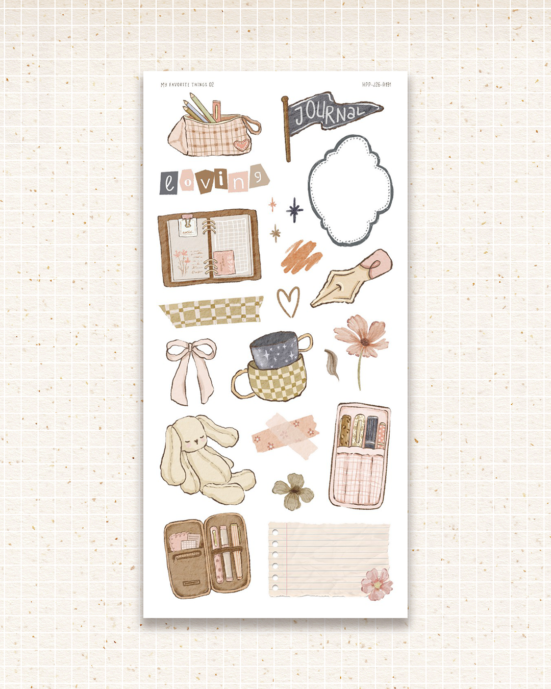 Doodle deco stickers - My favorite things 02.