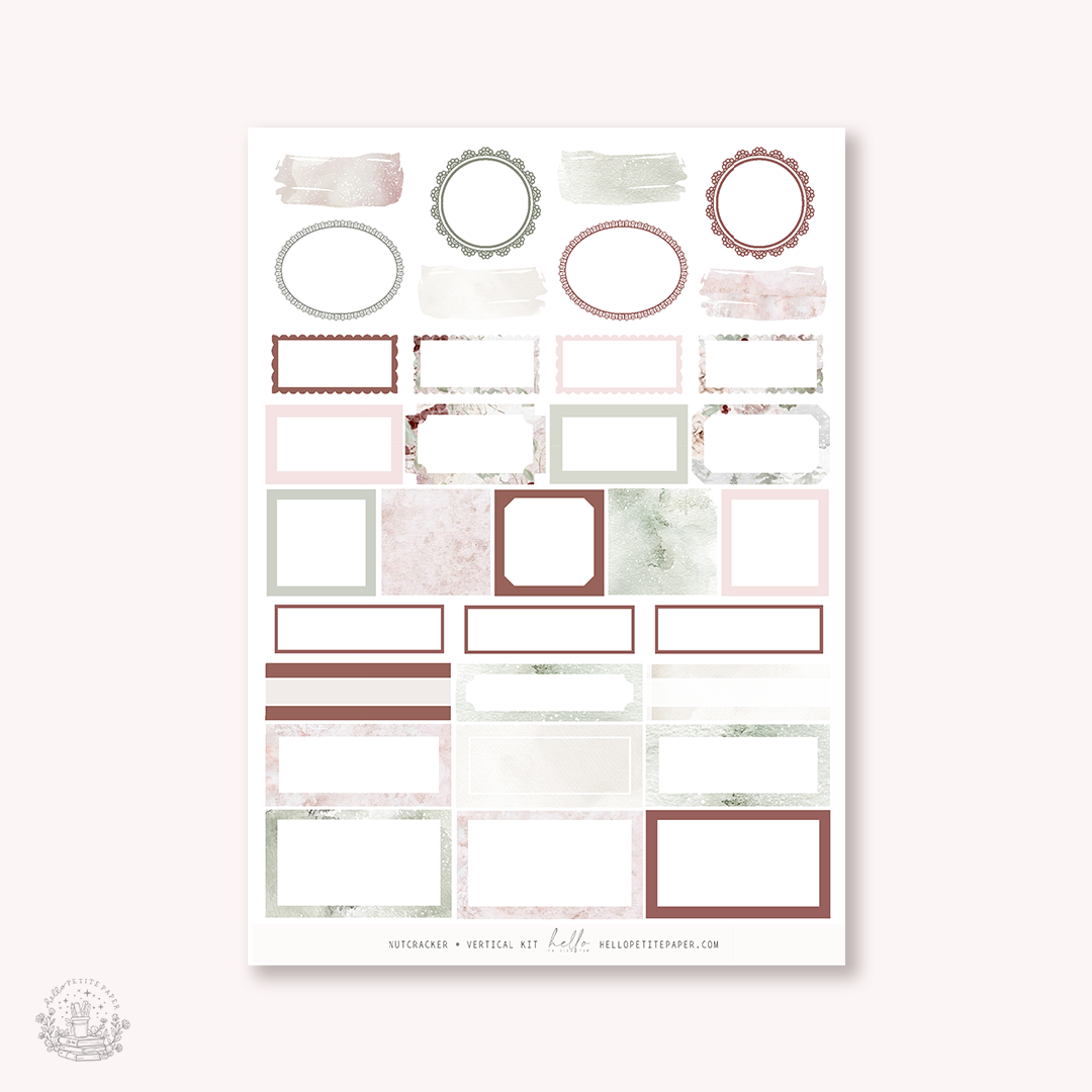 Nutcracker - rose gold FOILED KIT - premium matte paper sticker kit