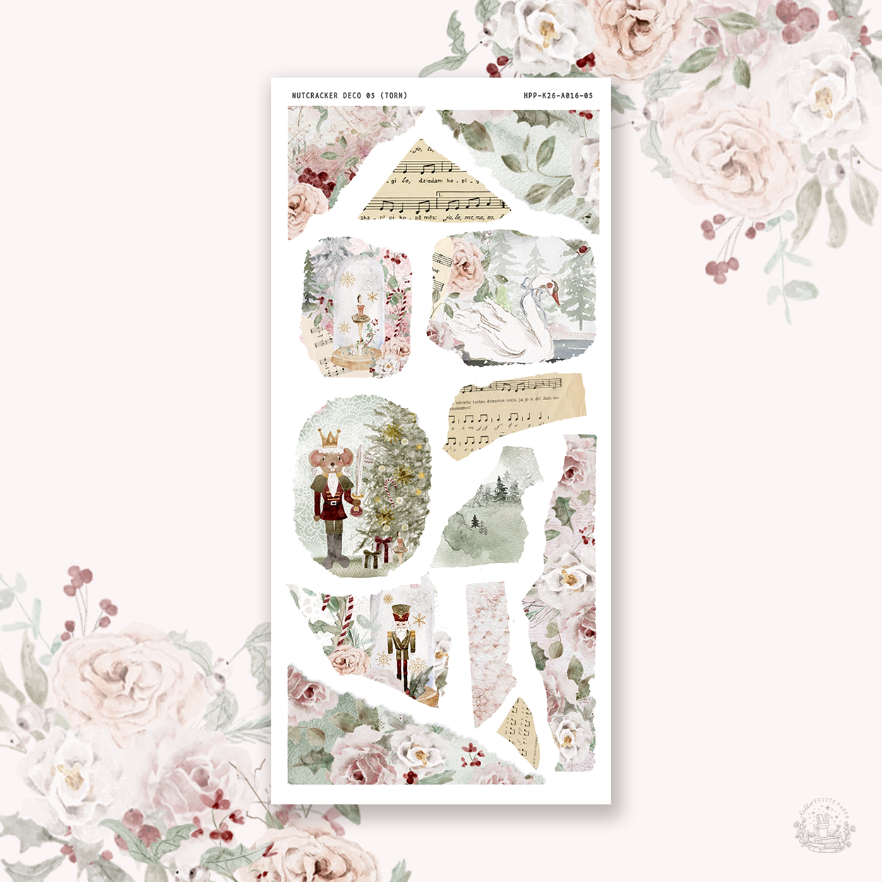 Nutcracker - Deco stickers 5 (torn papers)