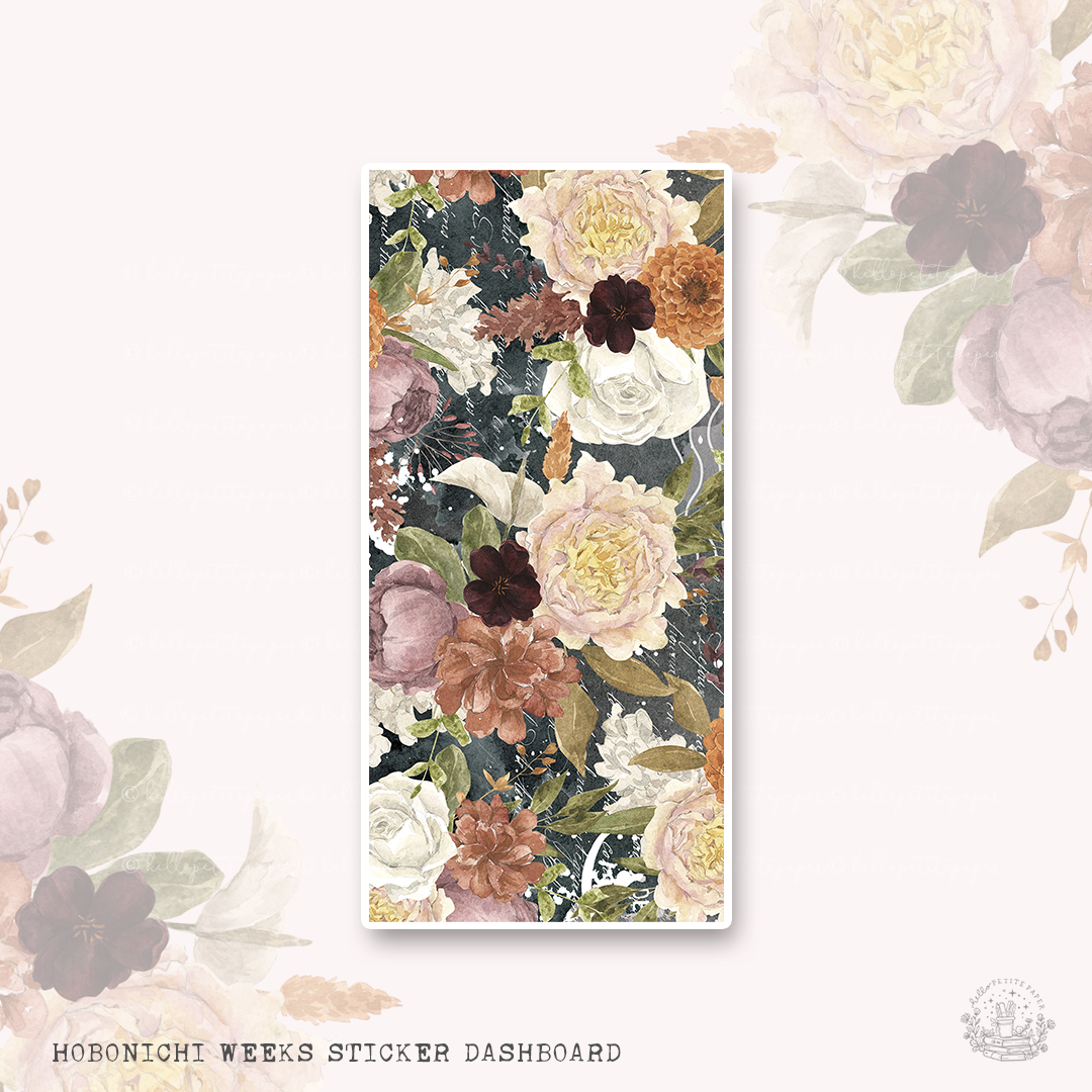 Hobonichi Weeks sticker dashboard - One more chapter (FLORAL)