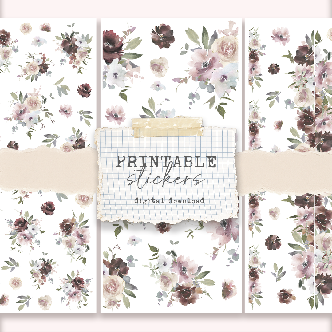Printable stickers - Cozy Hues deco stickers (set of 3)
