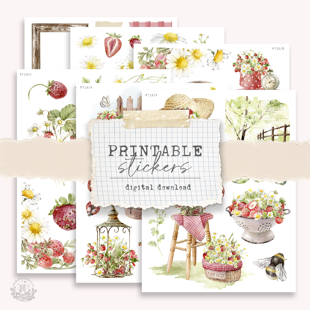 Printable sticker kit (Petite Tuesday 18) - digital download