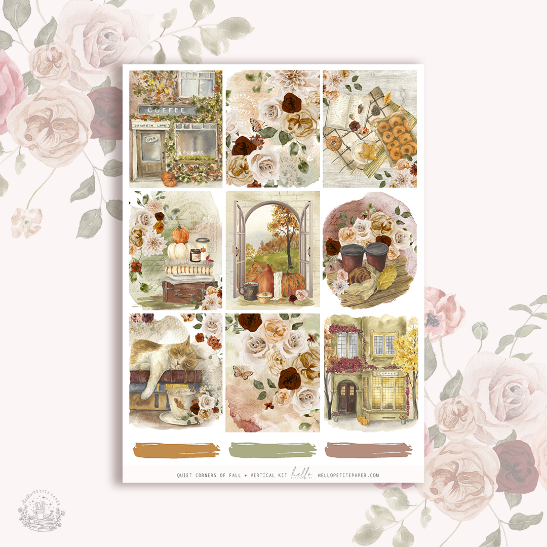Quiet corners of Fall - planner sticker kit (4 sheets or a la carte)