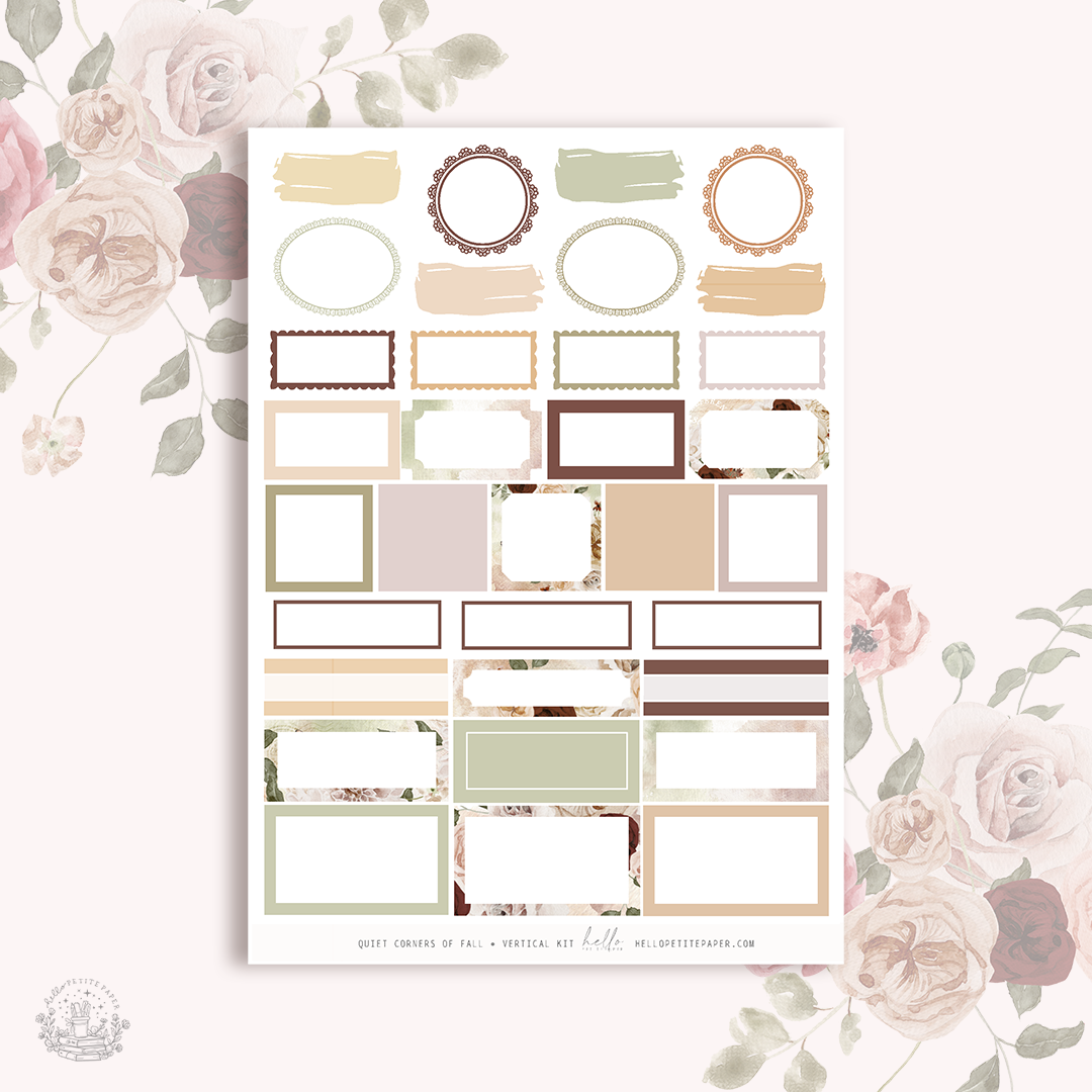 Quiet corners of Fall - FOILED KIT - premium matte paper sticker kit