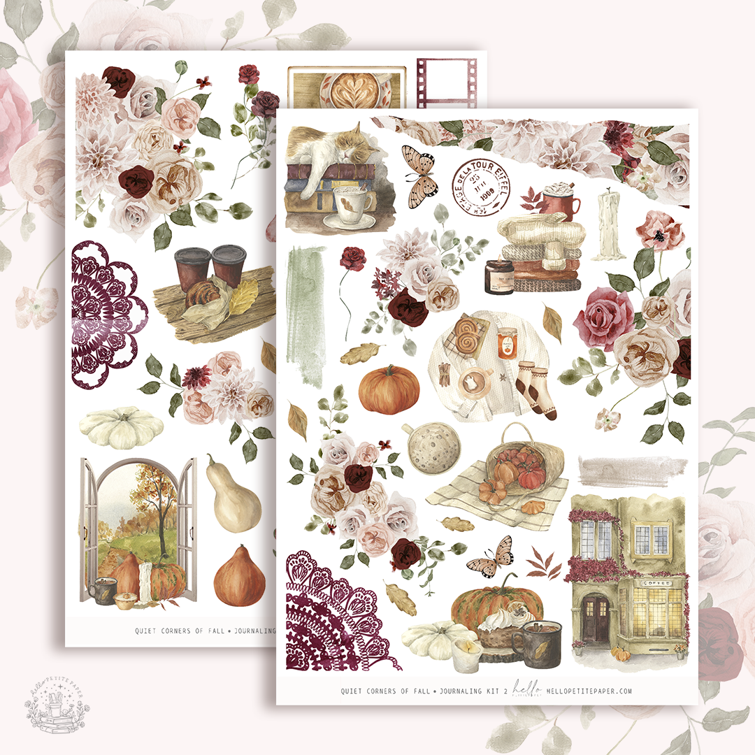 Quiet corners of Fall - Journaling Sticker Kit