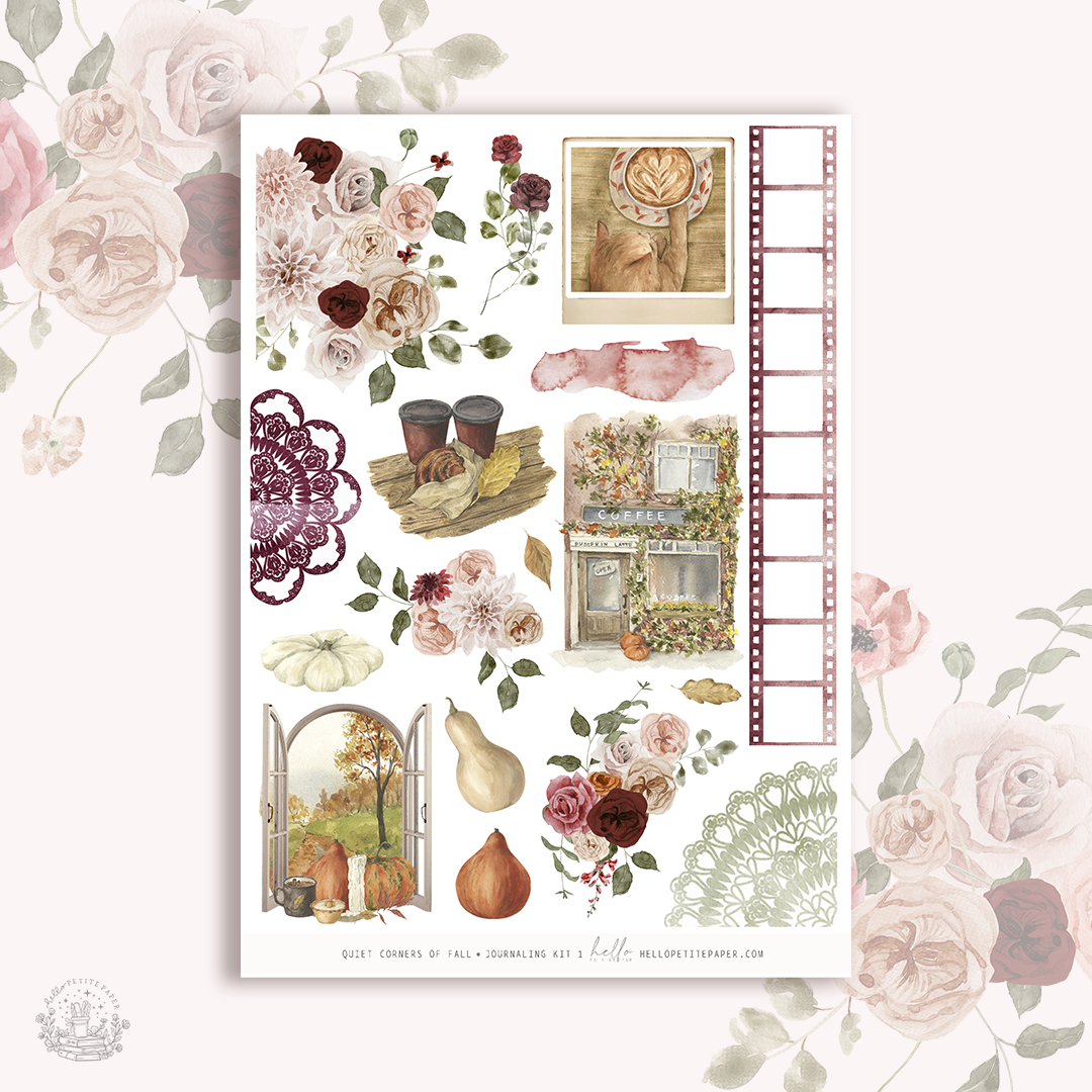 Quiet corners of Fall - Journaling Sticker Kit