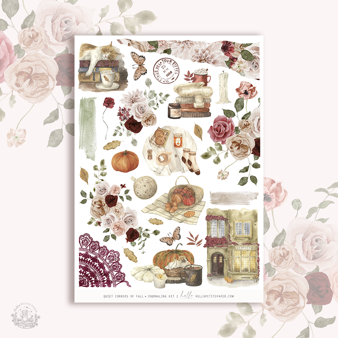 Quiet corners of Fall - Journaling Sticker Kit