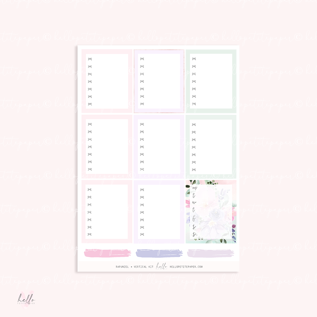 Rapunzel - planner sticker kit