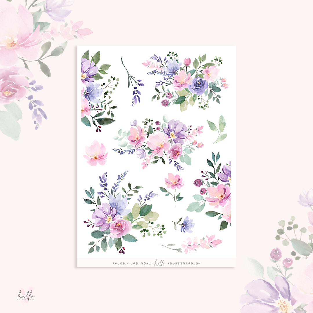 Rapunzel - Large Floral Deco Stickers
