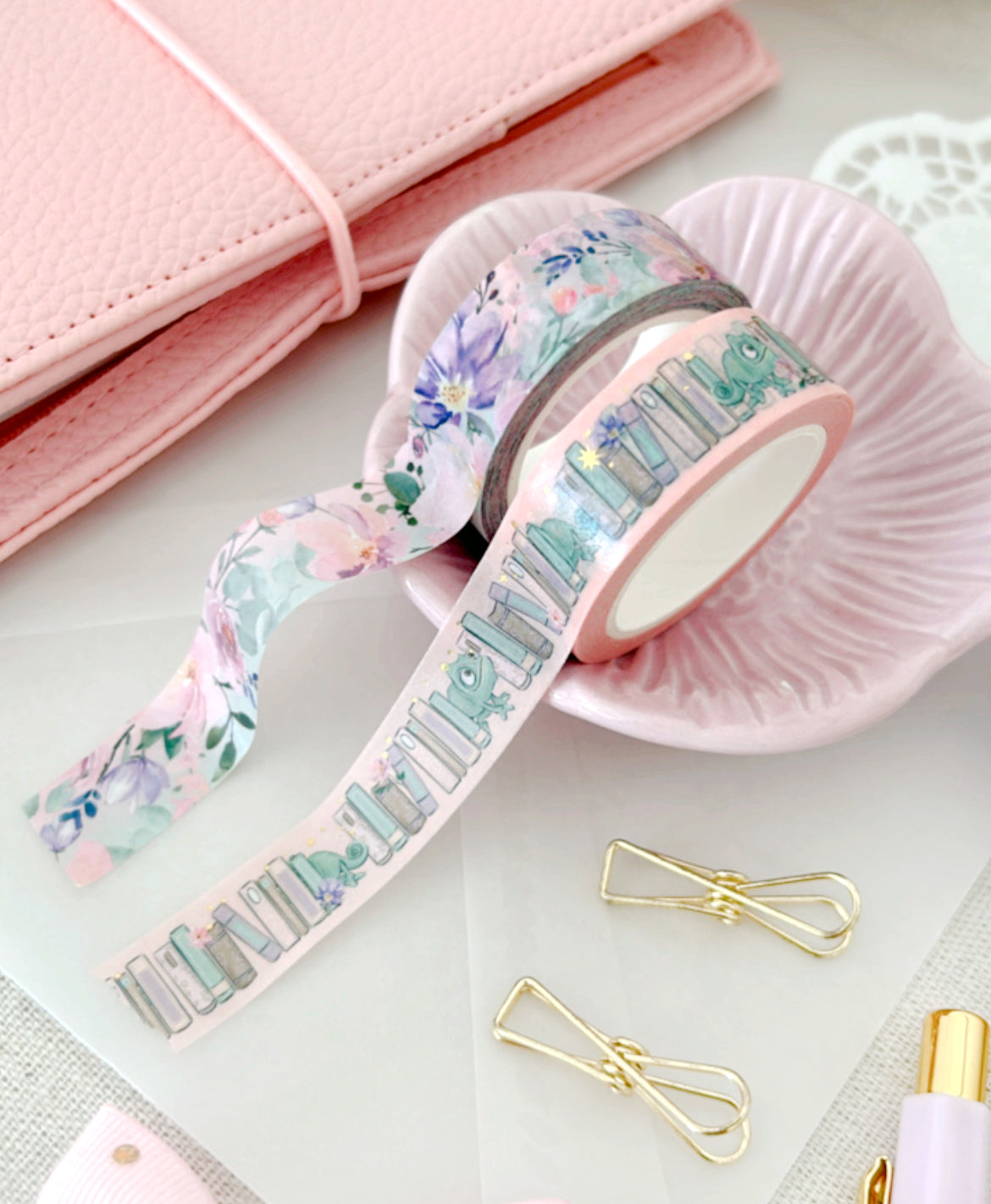 Rapunzel washi tape set of 2 - Gold Foil