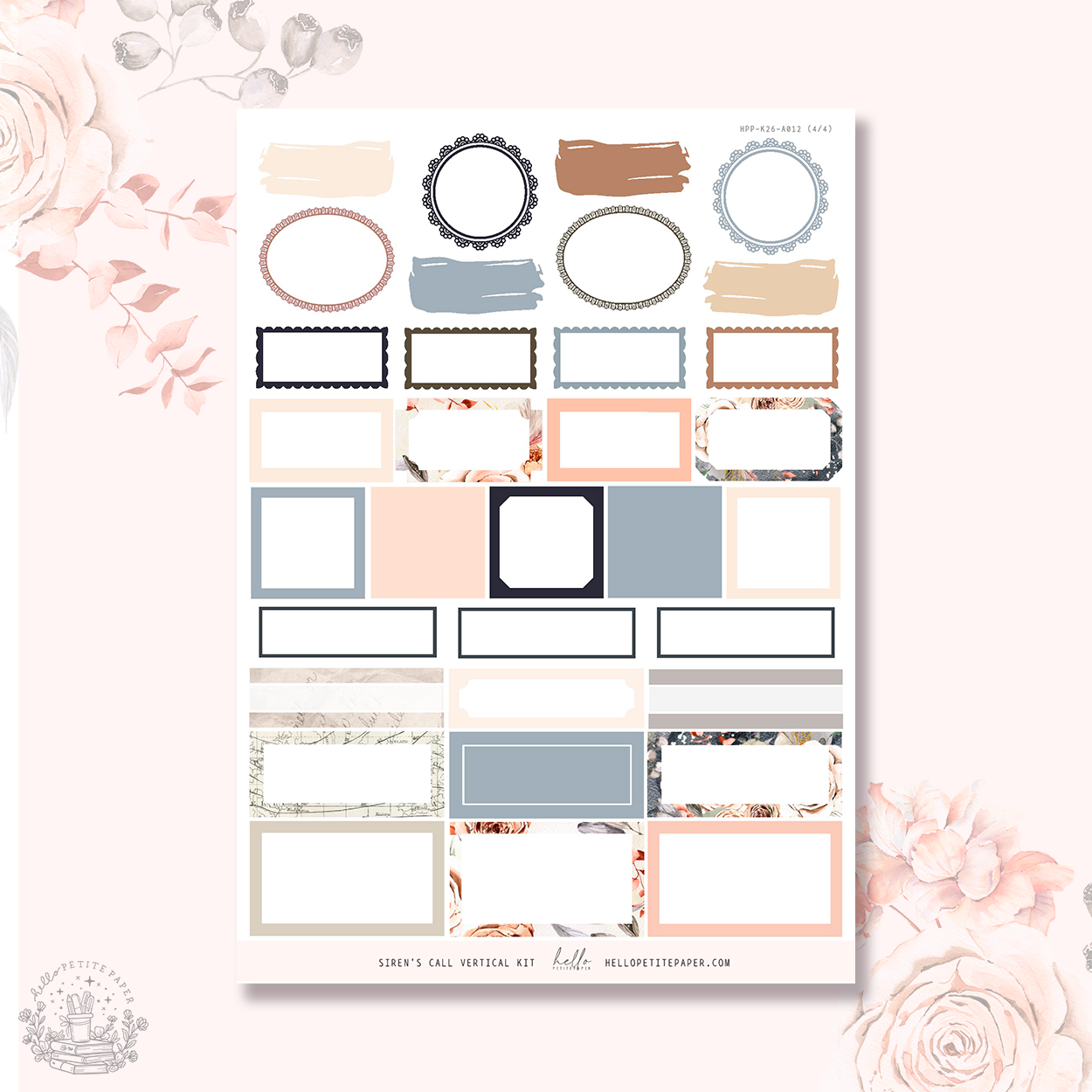 Siren's Call - silver FOILED KIT - premium matte paper sticker kit