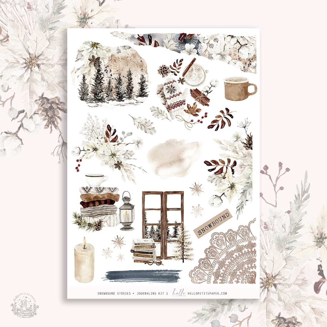 Snowbound stories - Journaling Sticker Kit