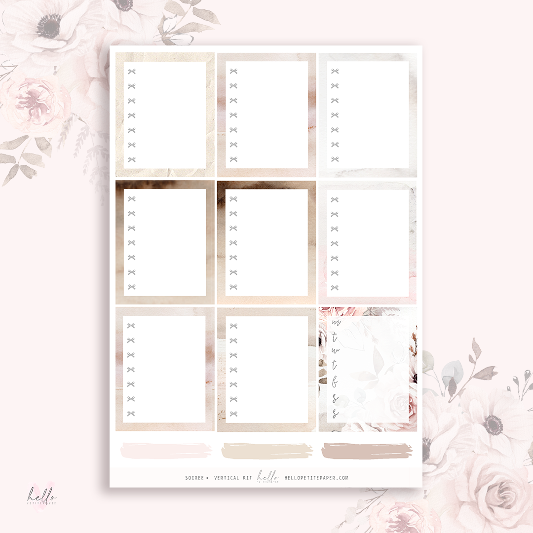 Soirée - planner sticker kit