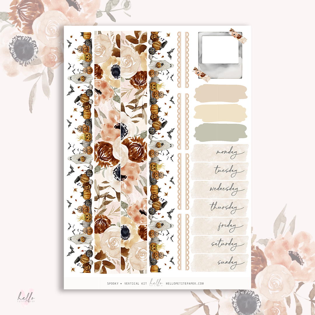 Spooky - planner sticker kit