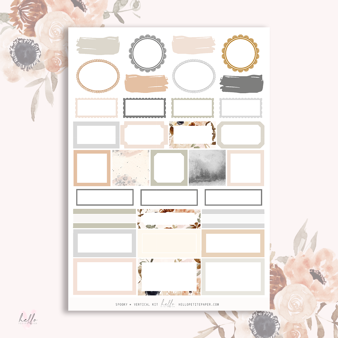 Spooky - FOILED KIT - premium matte paper sticker kit