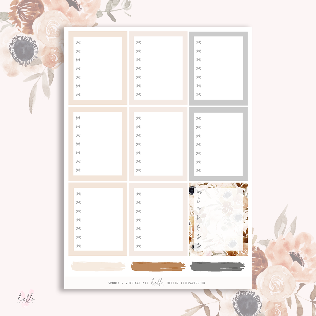 Spooky - FOILED KIT - premium matte paper sticker kit