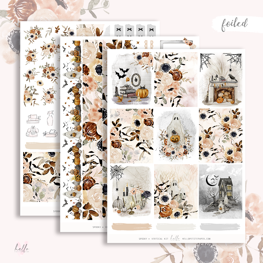 Spooky - FOILED KIT - premium matte paper sticker kit
