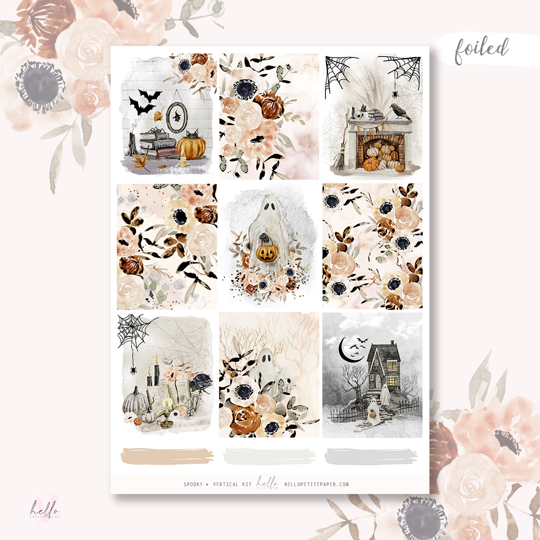 Spooky - FOILED KIT - premium matte paper sticker kit
