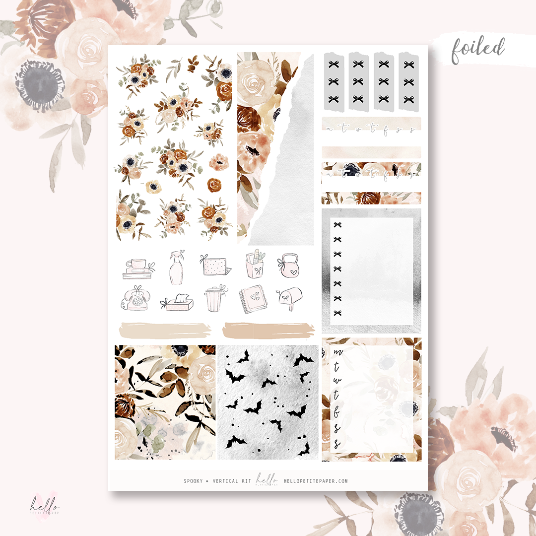 Spooky - FOILED KIT - premium matte paper sticker kit