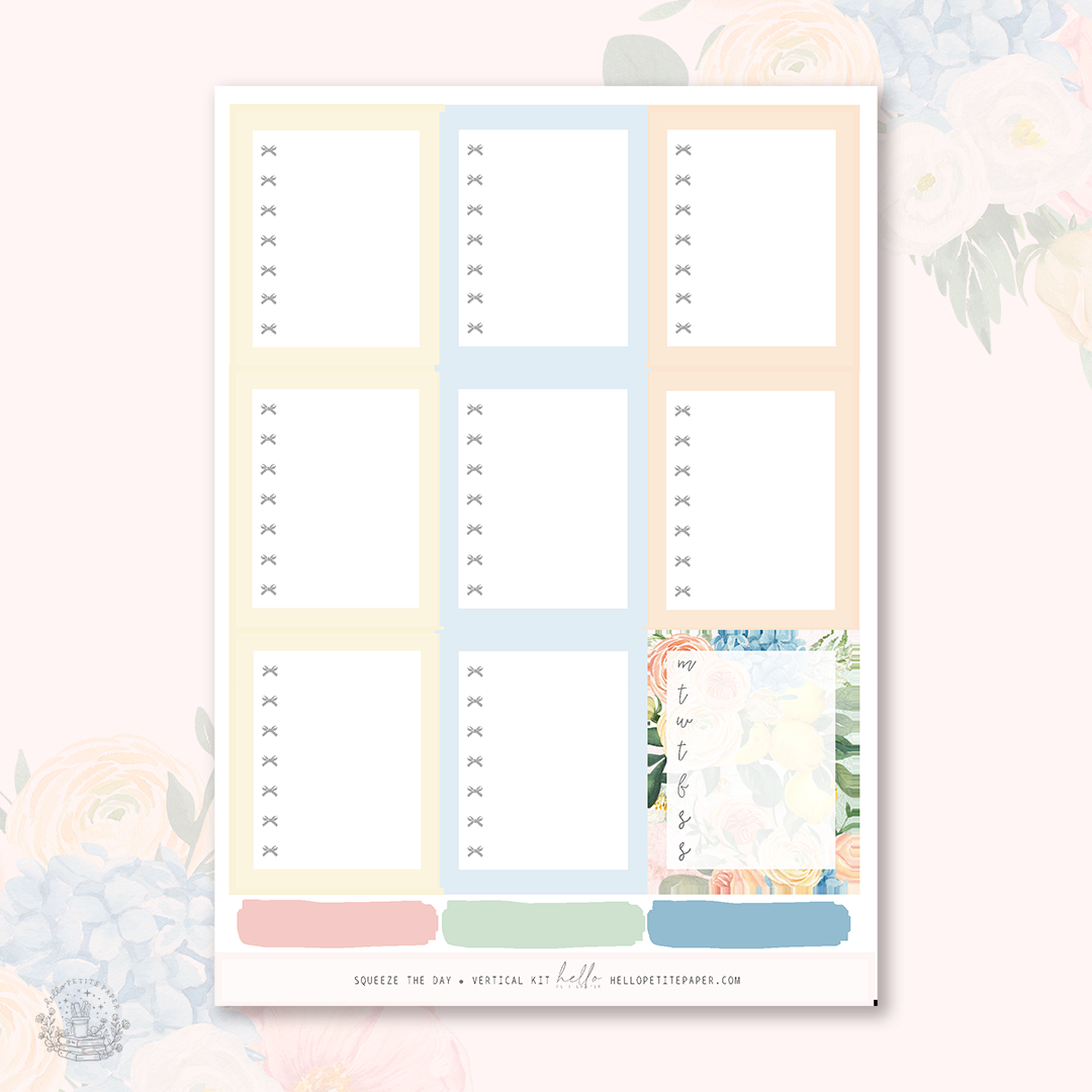 Squeeze the day - FOILED KIT - premium matte paper sticker kit