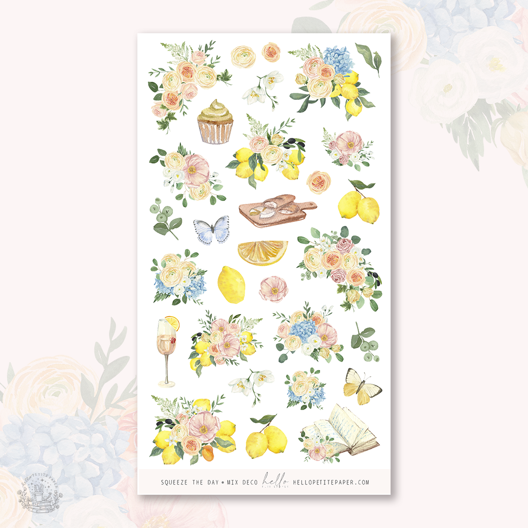 Squeeze the day - MIX deco, planner stickers