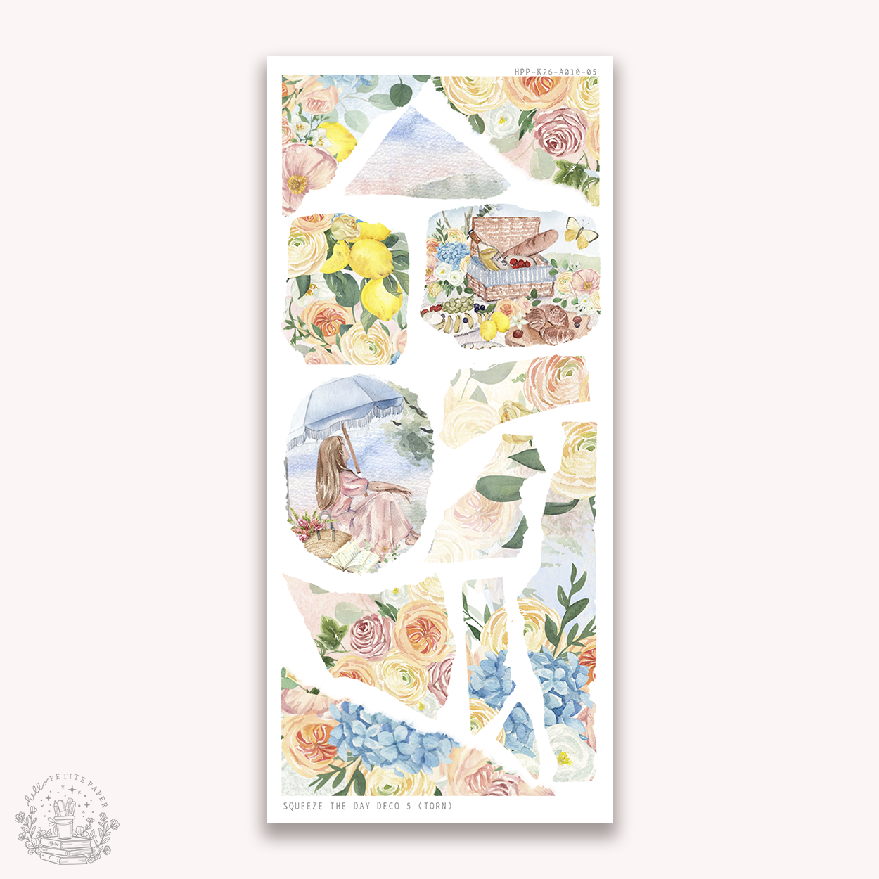 Squeeze the day - Deco stickers 5 (torn papers)