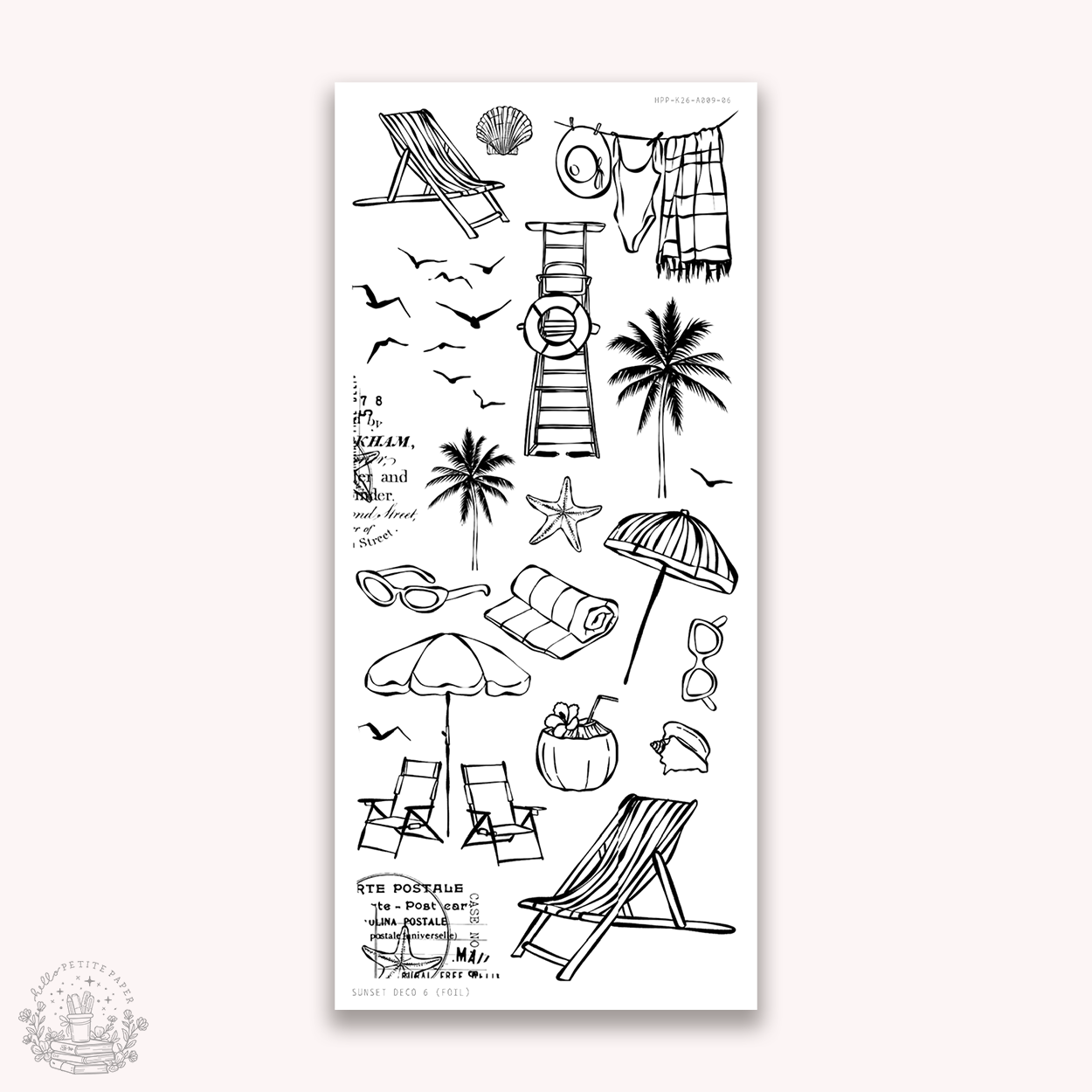Sunset - Deco stickers 6 (foil)