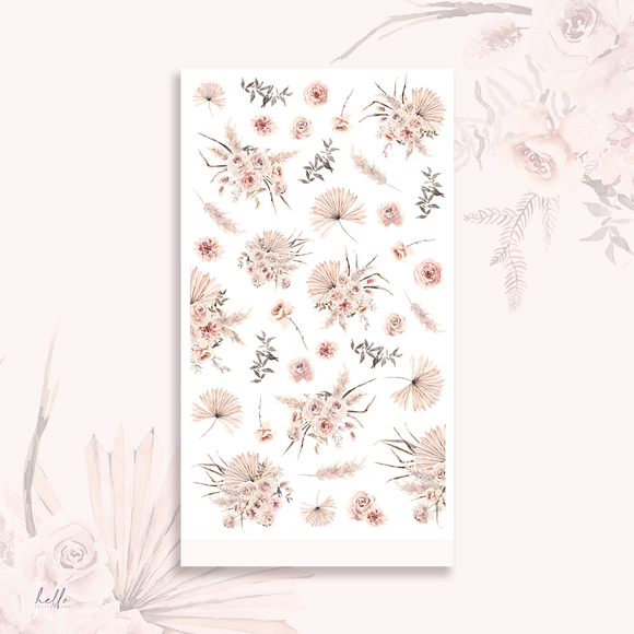 Sunset - floral deco, planner stickers