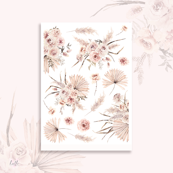 Sunset  - Large Floral Deco Stickers