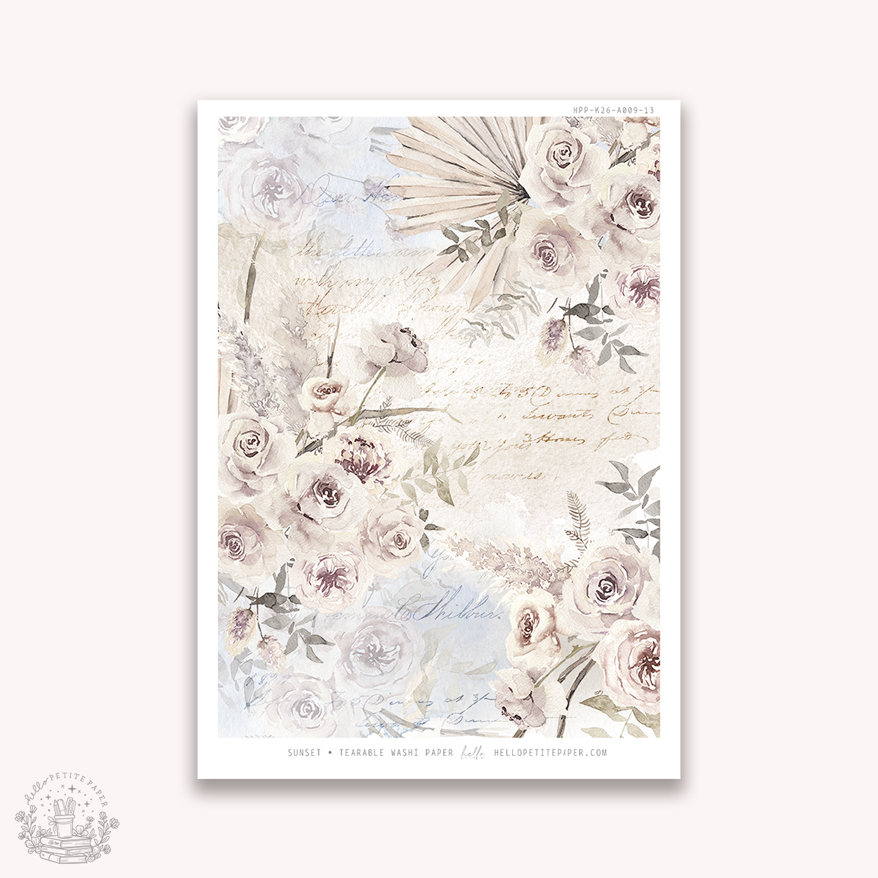 Sunset - tearable washi sticker sheet