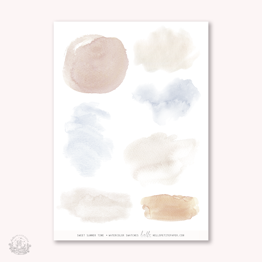 Sweet Summer Time - Watercolor Swatches