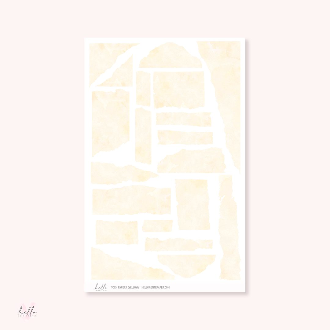 Torn papers - Journaling stickers