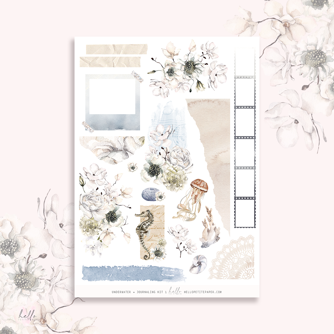 Underwater - Journaling Sticker Kit