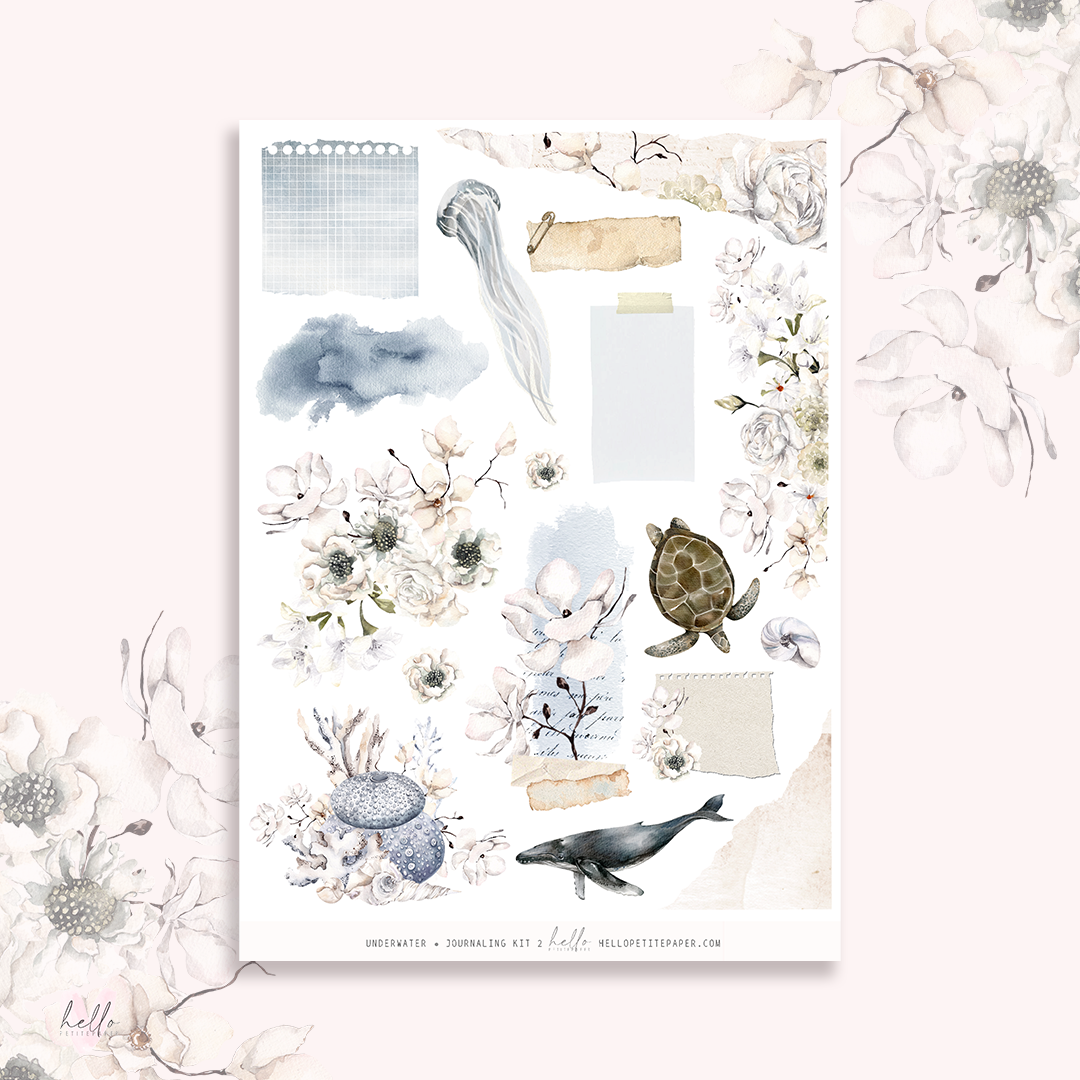 Underwater - Journaling Sticker Kit