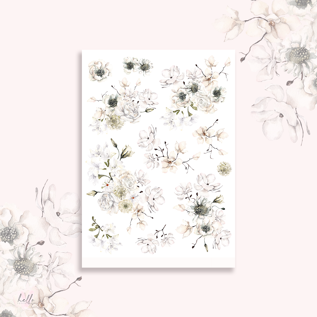 Underwater - Large Floral Deco Stickers
