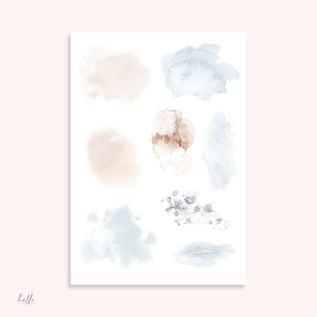 Underwater - Large Watercolor Swatches