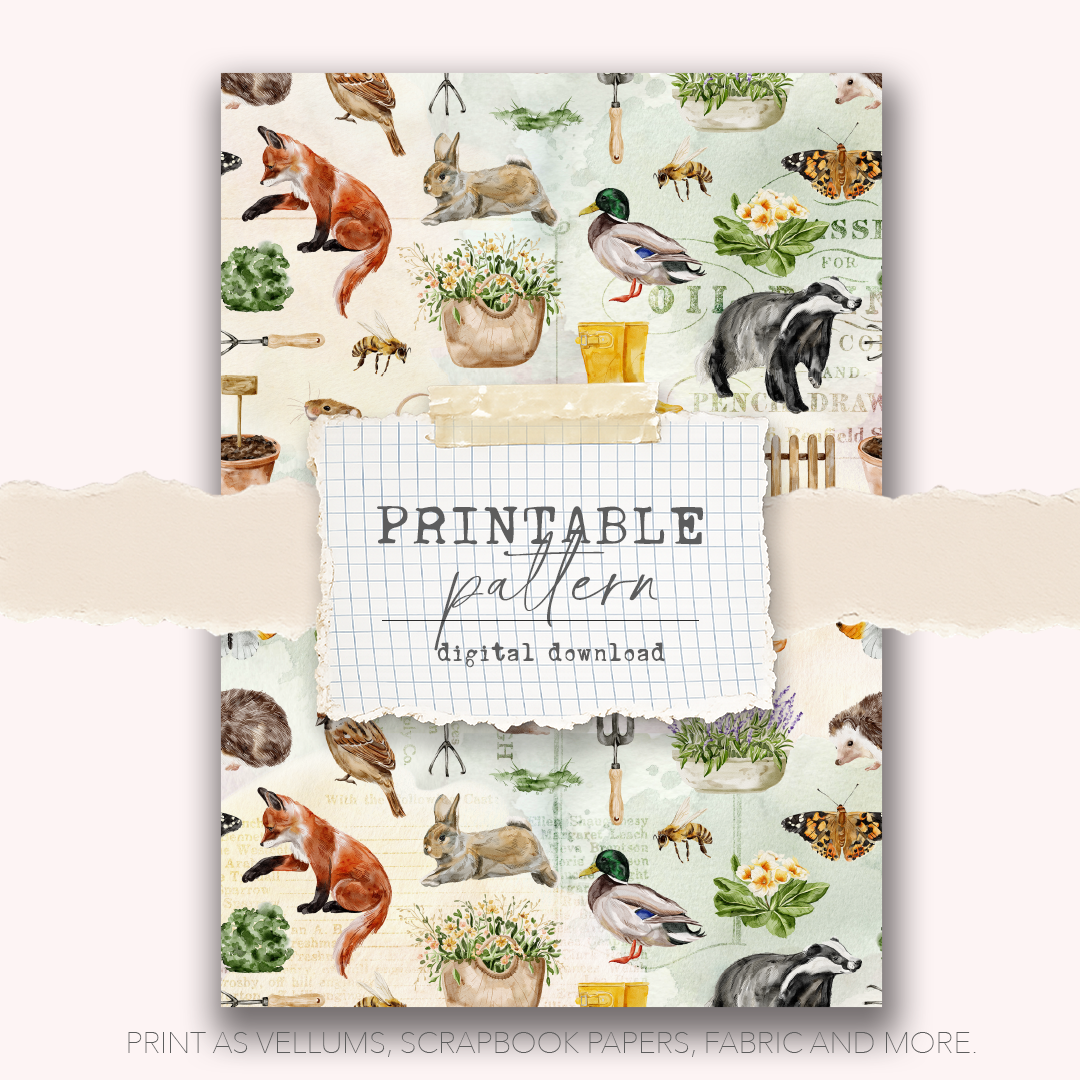 Digital Download - Printable Paper/Vellum (Wildwood Wonders 2)