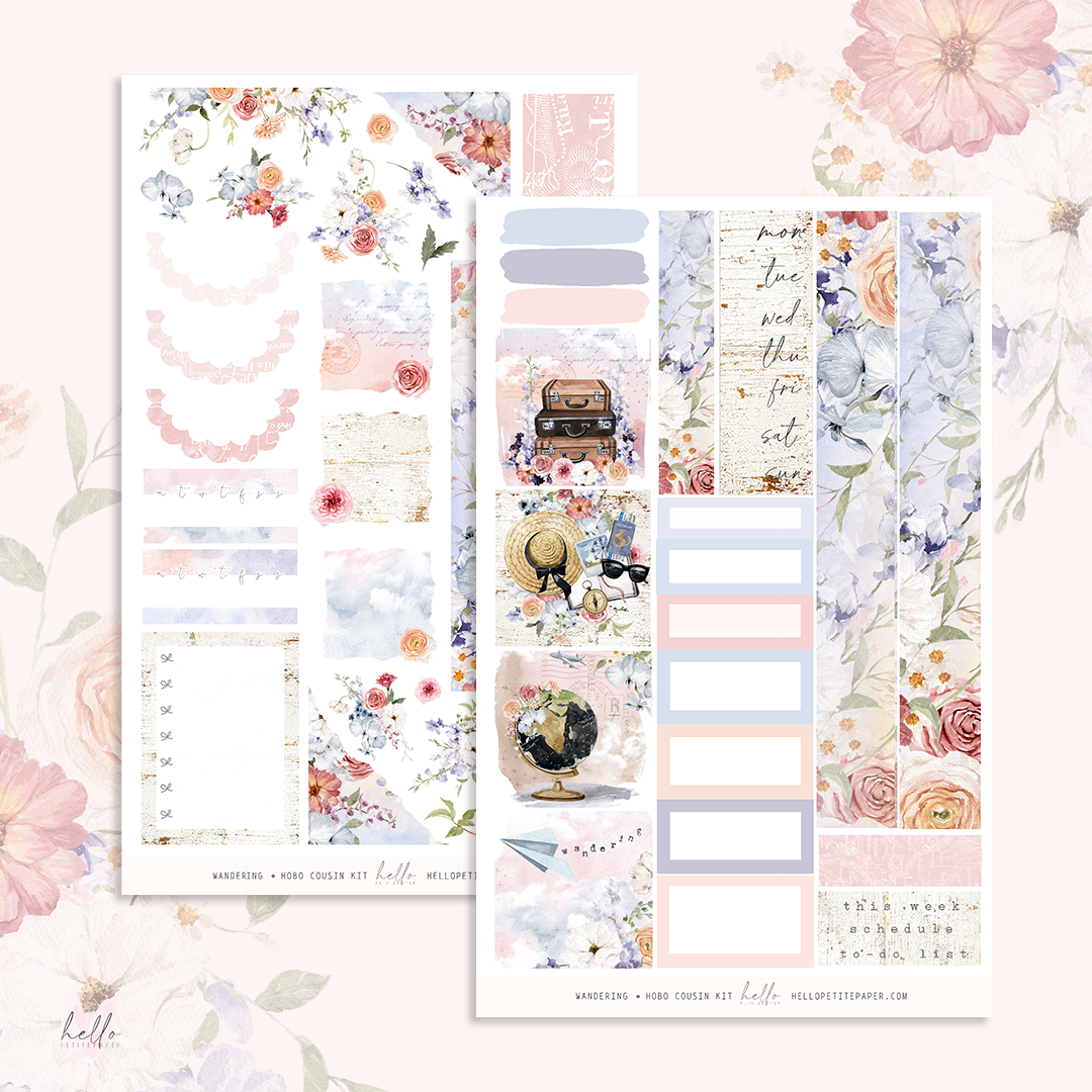 Wandering - Hobonichi Cousin Sticker Kit