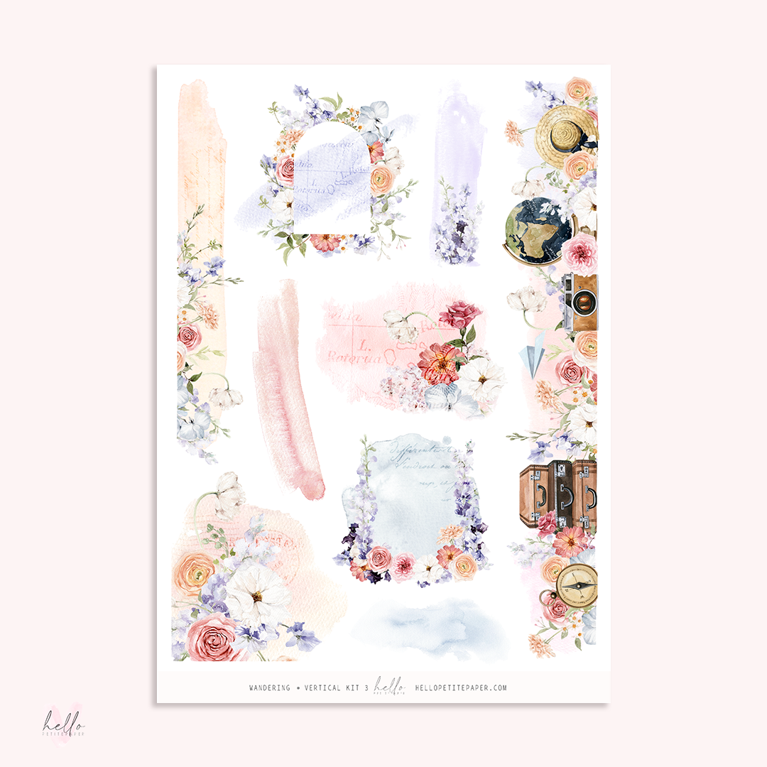 Wandering - Journaling Sticker Kit