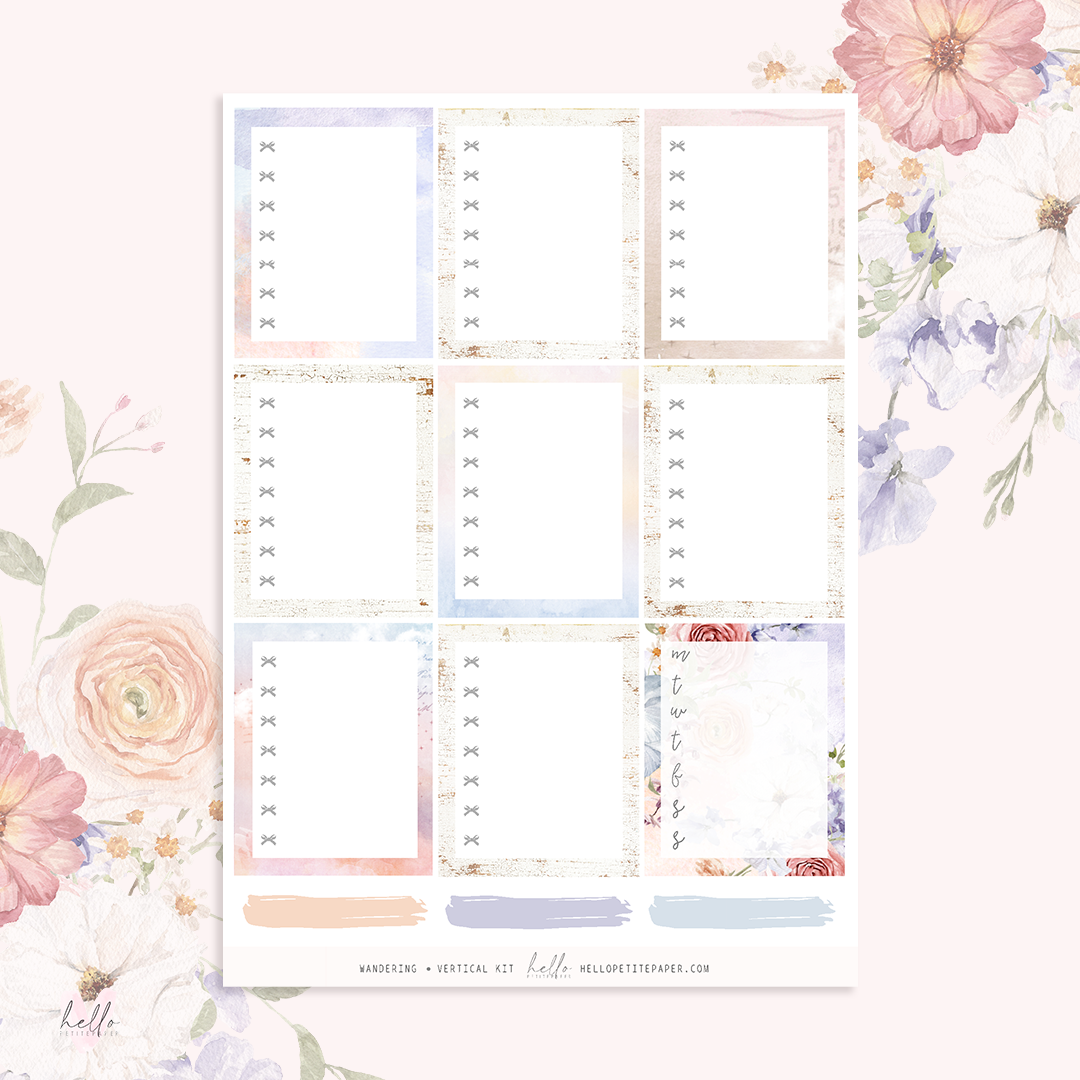 Wandering - planner sticker kit