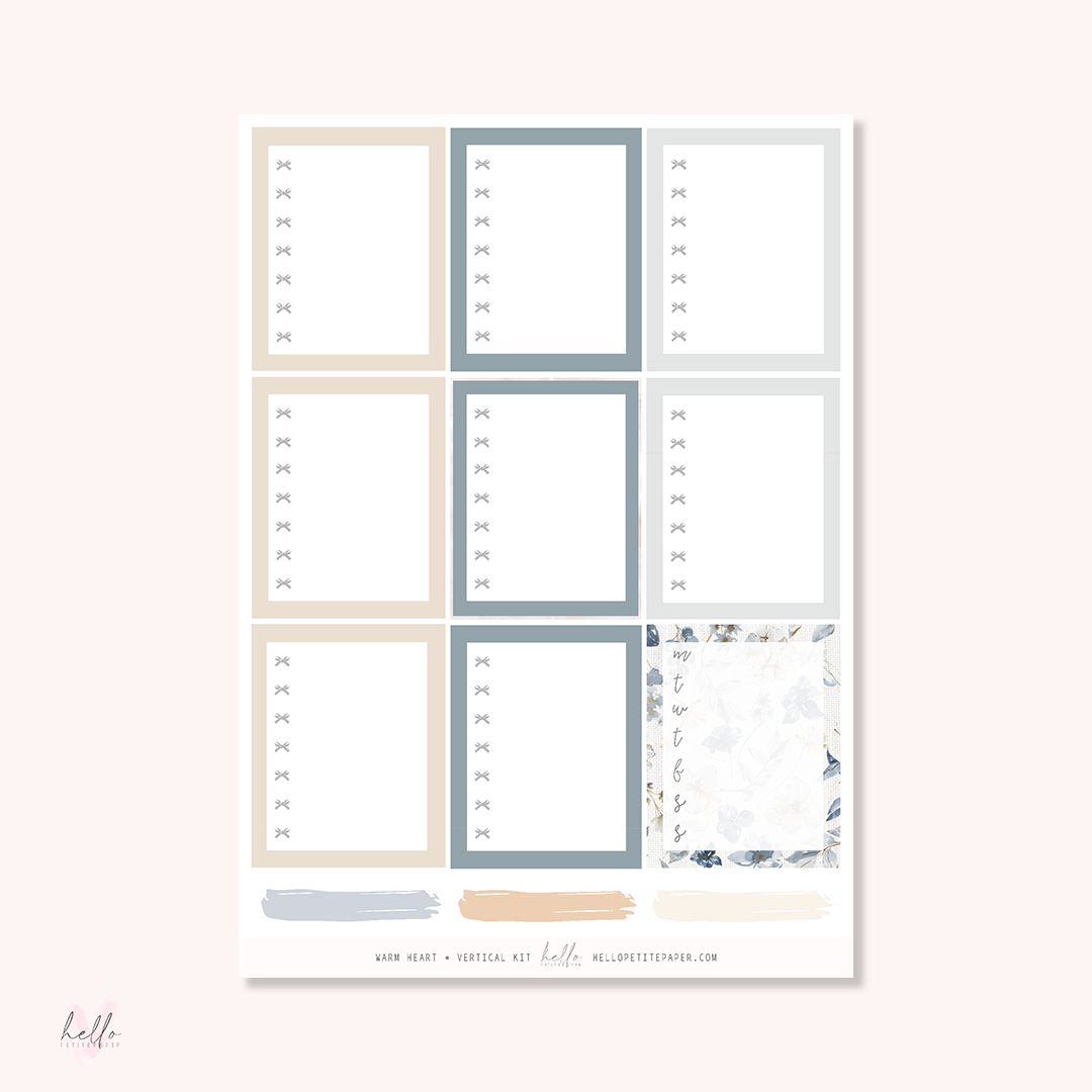 Warm Heart - FOILED KIT - premium matte paper sticker kit
