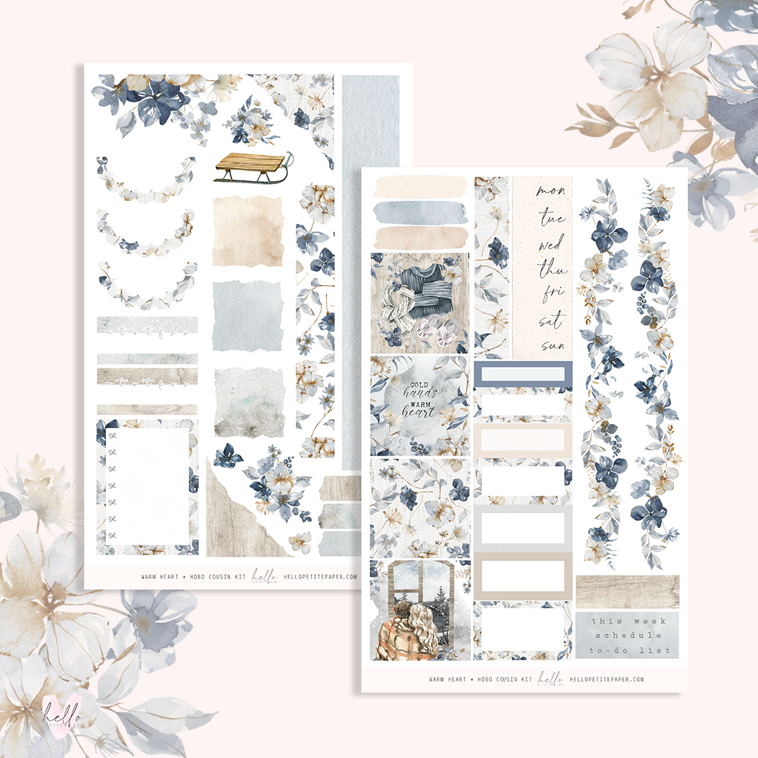 Warm Heart - Hobonichi Cousin Sticker Kit