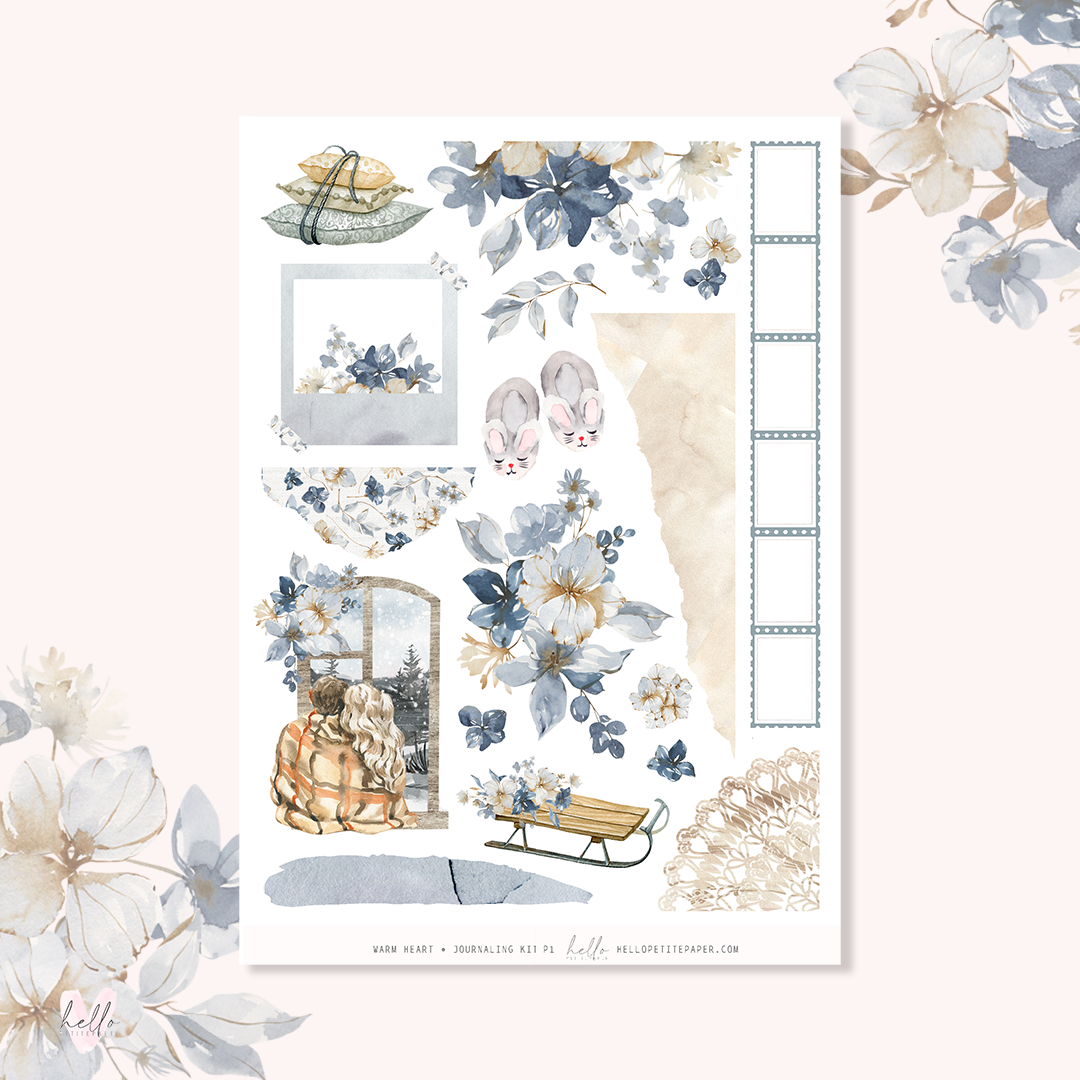 Warm Heart - Journaling Sticker Kit