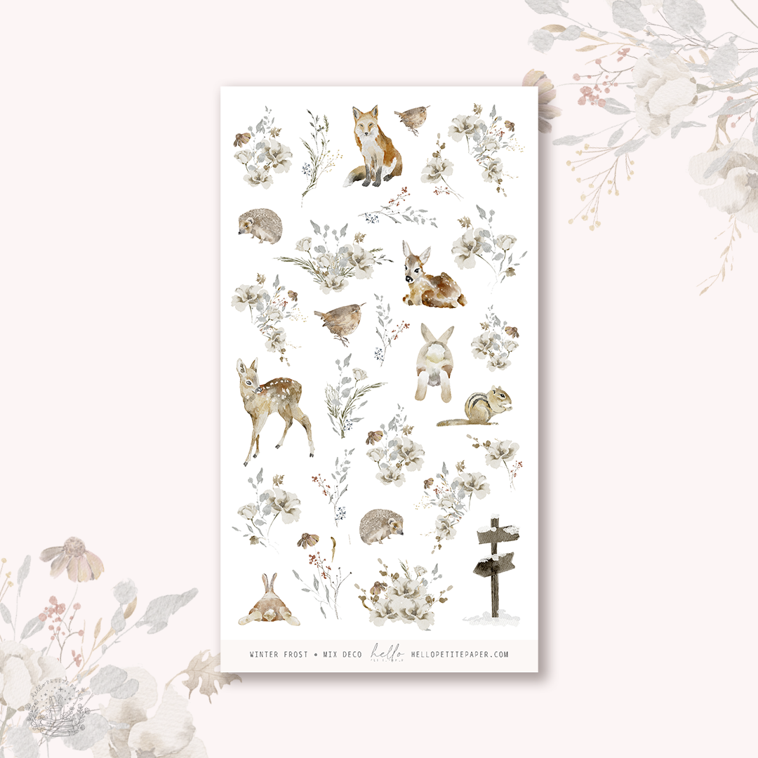 Winter Frost - MIX deco, planner stickers