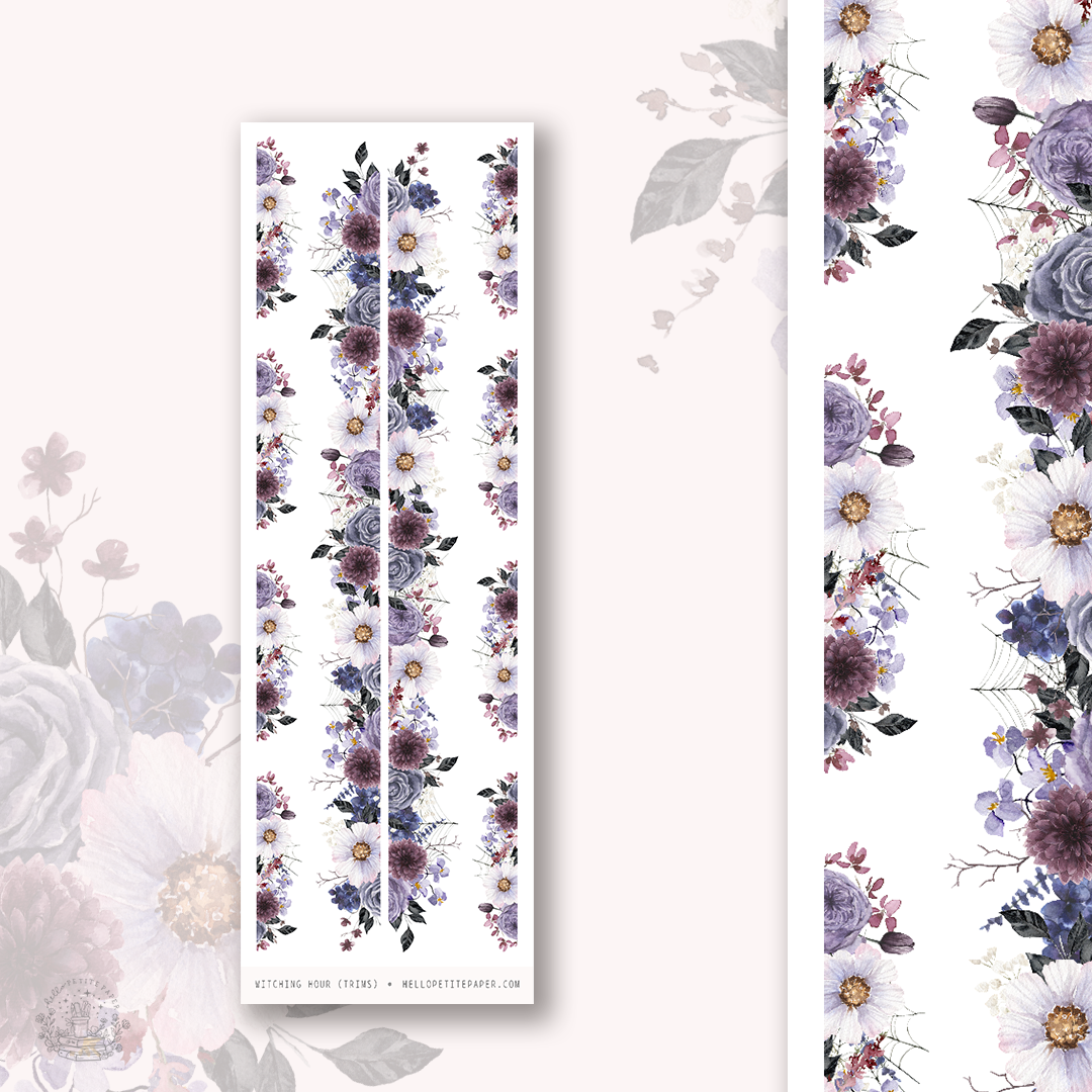 Witching Hour - floral trims | planner stickers