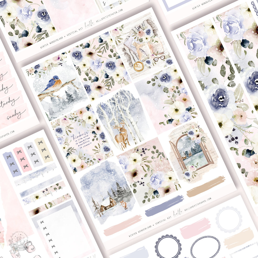 Winter Woodland - planner sticker kit (4 sheets or a la carte)