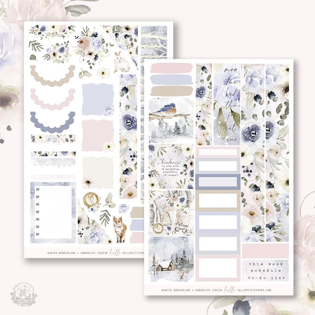 Winter Woodland - Hobonichi Cousin Sticker Kit