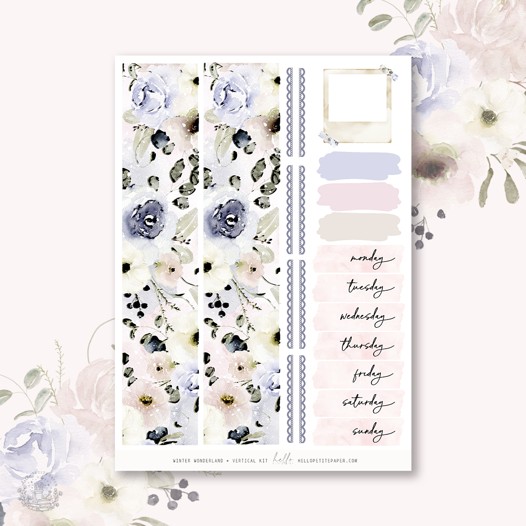 Winter woodland - FOILED KIT - premium matte paper sticker kit